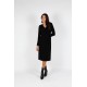 VESTIDO MIDI NEGRO CRUZADO MUJER BOGUAR