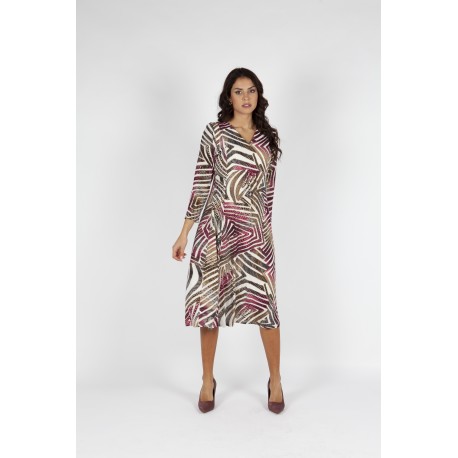 VESTIDO ESTAMPADO ESCOTE CUADRADO