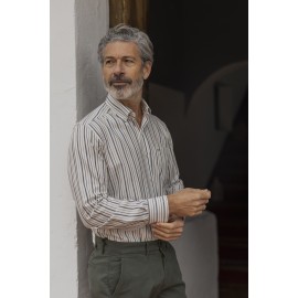 CAMISA RAYAS TERGAL CARLOS CORDOBA HOMBRE