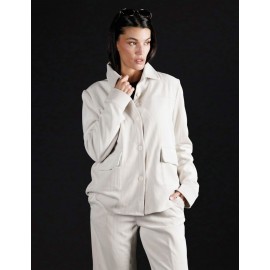 CHAQUETA DE PANA CRUDO MUJER SISSUS MODA