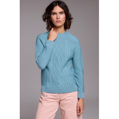 JERSEY TURQUESA TRENZADO MUJER TACHY ZUCCA