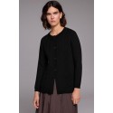 CHAQUETA ARAN TRENZA BOLSILLOS NEGRA MUJER TACHY ZUCCA