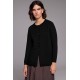 CHAQUETA ARAN TRENZA BOLSILLOS NEGRA MUJER TACHY ZUCCA