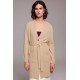 CHAQUETA CÁRDIGAN LARGA BOLSILLOS