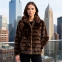 CHAQUETON DE PELO REVERSIBLE marron MUJER MCM