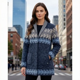 CHAQUETA PUNTO GRIS ABIERTA MUJER MCM