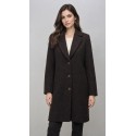ABRIGO MIDI RIZADO MARRON MUJER 