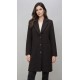 ABRIGO MIDI RIZADO MARRON MUJER 