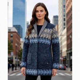 CHAQUETA PUNTO GRIS ABIERTA MUJER MCM