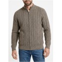 Chaqueta vison de punto trenzada hombre forestal