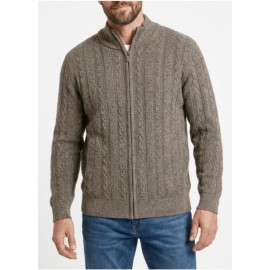Chaqueta vison de punto trenzada hombre forestal