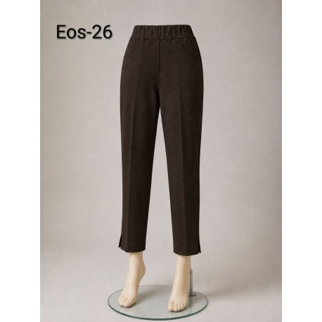 PANTALON TOBILLERO MARRON CHOCOLATE MUJER SISSUS MODA