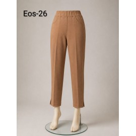 PANTALON TOBILLERO CAMEL CHOCOLATE MUJER SISSUS MODA