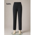 Pantalon recto gris cuadros mujer sissus moda