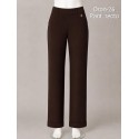 Pantalon recto con vuelta en el dobladillo mujer sissus moda