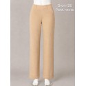 Pantalon  arena recto con vuelta en el dobladillo mujer sissus moda