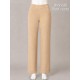Pantalon  arena recto con vuelta en el dobladillo mujer sissus moda