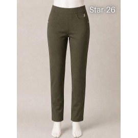 PANTALON PITILLO VERDE KAKI MUJER SISSUS MODA