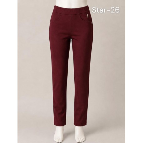 PANTALON PITILLO GRANATE MUJER SISSUS MODA