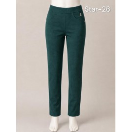 PANTALON PITILLO VERDE BOTELLA MUJER SISSUS MODA