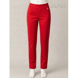 PANTALON PITILLO ROJO MUJER SISSUS MODA