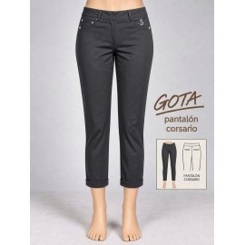 PANTALON CORSARIO VERDE BOTELLA MUJER SISSUS MODA