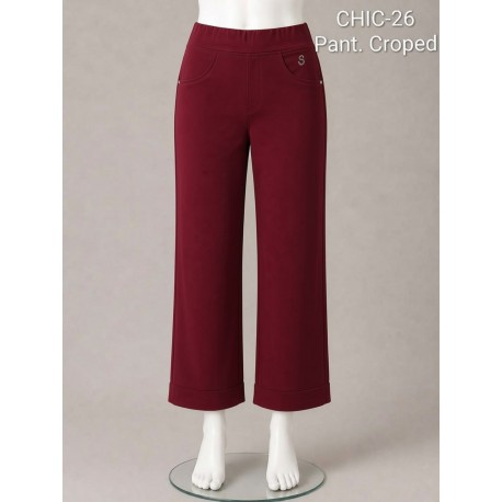 PANTALON CROPED GRANATE MUJER SISSUS MODA