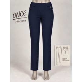 PANTALON RECTO AZUL MARINO MUJER SISSUS MODA
