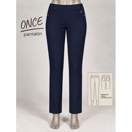 PANTALON RECTO AZUL MARINO MUJER SISSUS MODA