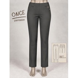 PANTALON RECTO GRIS MUJER SISSUS MODA