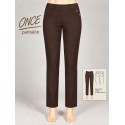 PANTALON RECTO MARRON MUJER SISSUS MODA