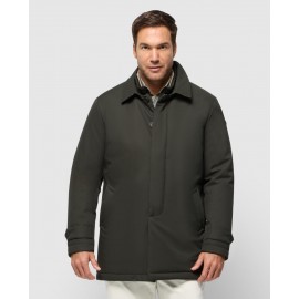 Gabardina de hombre con dos bolsillos inclinados - Pertegaz - Verde oscuro