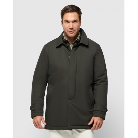 Gabardina de hombre con dos bolsillos inclinados - Pertegaz - Verde oscuro