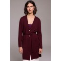 CHAQUETA CÁRDIGAN BURDEOS LARGA BOLSILLOS MUJER TACHY ZUCCA