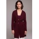 CHAQUETA CÁRDIGAN BURDEOS LARGA BOLSILLOS MUJER TACHY ZUCCA