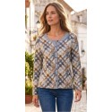 CHAQUETA ESTAMAPADA CON VISTAS TEJANA 