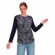 CAMISETA PRINT ANIMAL AZUL MARINO MUJER LILI DUDU