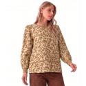 CAMISETA HOJAS CAMEL MUJER LILI DUDU