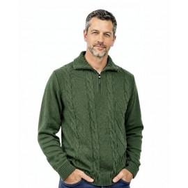 JERSEY VERDE TRENZADO DE HOMBRE G-54