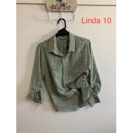 Camisa cuadros kaki de mujer privilege