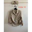 Camisa cuadros camel  de mujer privilege
