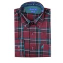 CAMISA CUADROS GRANATE FORESTAL