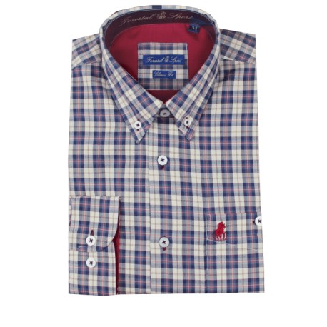 CAMISA CUADROS GRANATE FORESTAL