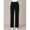 Pantalon negro recto con vuelta en el dobladillo mujer sissus moda