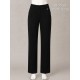 Pantalon negro recto con vuelta en el dobladillo mujer sissus moda