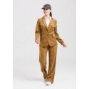 CHAQUETA BLAZIER DE PANA CAMEL MUJER SISSUSMODA