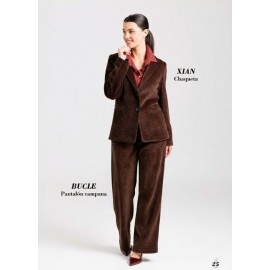 CHAQUETA BLAZIER DE PANA CAMEL MUJER SISSUSMODA