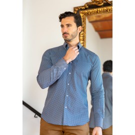 CAMISA CON ESTAMPADO GEOMETRICO HOMBRE CARLOS CORDOBA