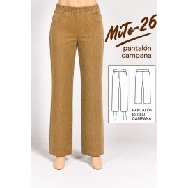 El pantalón acampanado de pana marron mujer sissusmoda