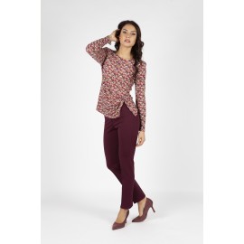 CAMISETA ESTAMPADA CON DRAPEADO MUJER BOGUAR